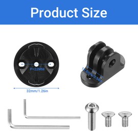 1 Set Mount for GoPro Bicycle Computer Mount Adapter, Universal Adapter for Gopro, Bicycle Camera Mount Male for Edge Mounts, Hole Spacing 22-24 mm