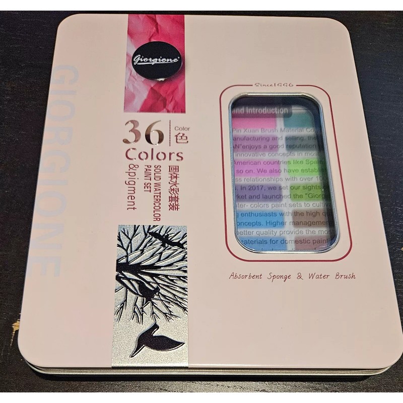 Giorgione Watercolor Paint Set of 36 Water Colors & Pigment