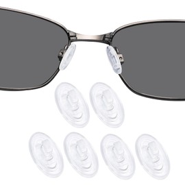 DROGO 3 Pairs Soft Silicone Replacement Nose Pads Nose Piece for Oakley WireTap/Whisker/Crosshair 2.0 OO4044/Half Wire 2.0/Metal Plate OX5038/Blender 6B Eyeglasses/Sunglasses, Anti-Slip, Skin-Friendly