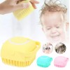 TIKA Silicone Bath Brush w Soap Dispenser-Body Scrubber, Handheld Hygiene