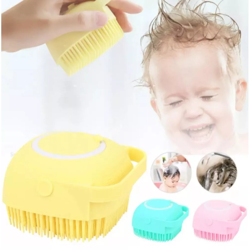 TIKA Silicone Bath Brush w Soap Dispenser-Body Scrubber, Handheld Hygiene