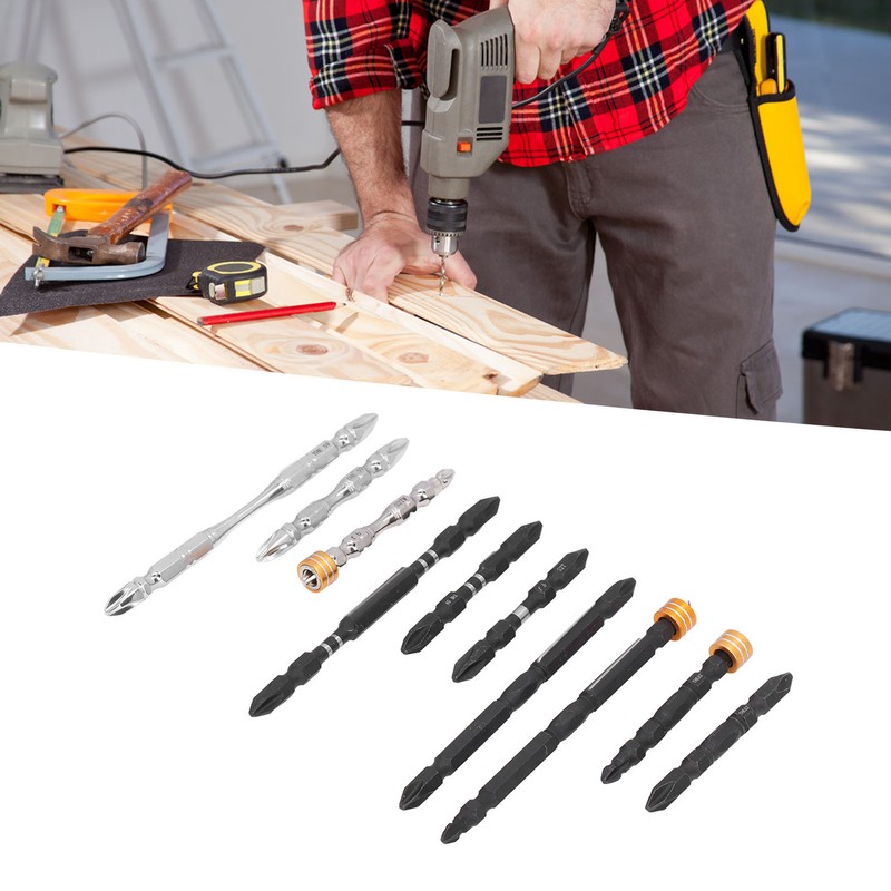 10Pcs Screwdriver Bit S2 PH2 Alloy Steel Double Ended Magnetic