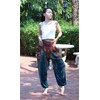 Full Funk Rayon Smock Waist Pants Pocket Straight Peacock Feather