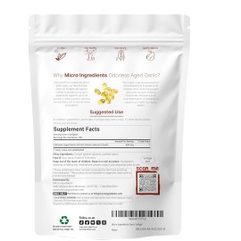 Micro Ingredients Odorless Garlic 7500mg Per Servings, 300 Softgels | 2 Years Aged Garlic Extra...