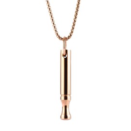craftsmanscore Breathe Free Necklace,Breathing Necklace,Stainless Steel Necklaces,Anxiety Relief Items (rose gold)