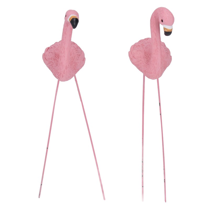 4 Pcs Pink Flamingo Garden Statue Fine Details Stylish Vivid