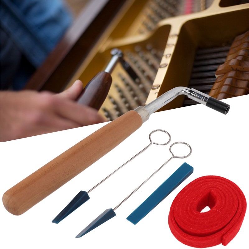 6Pcs Professional Piano Tuner Kit Exquisite Workmanship Complete Tools Easily