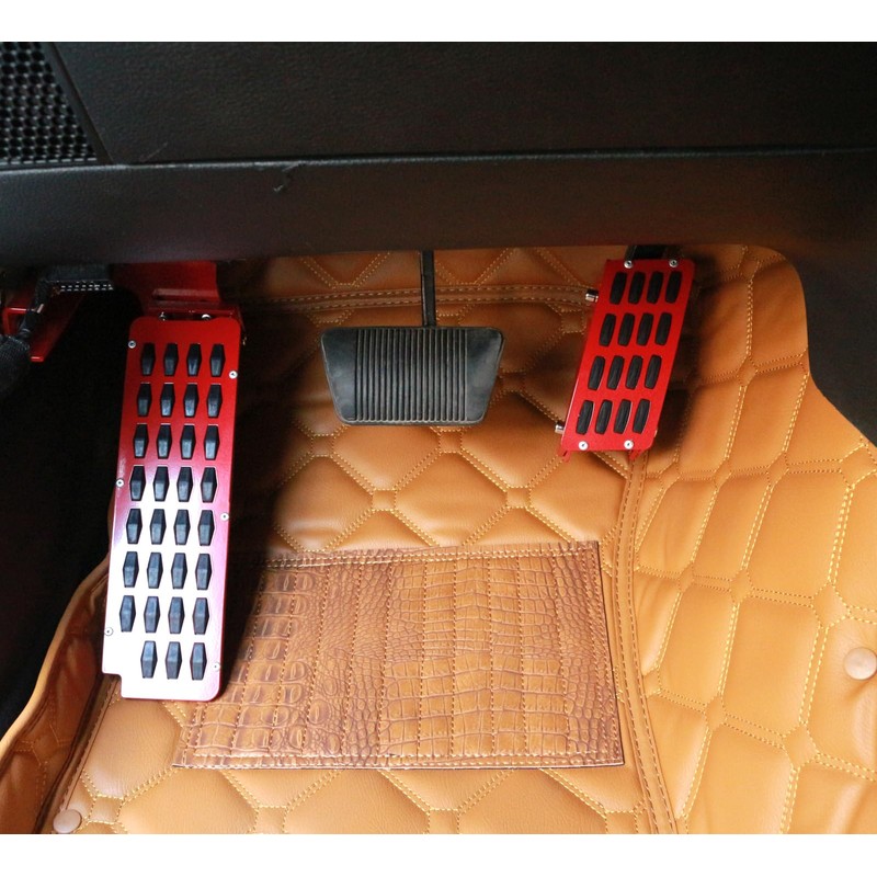 PKEDUO Red Gas Pedal Extender Cover Anti-Slip Adjustable Foot Pedal