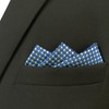S&W SHLAX&WING Mens Patterned Pocket Squares Business Wedding Blue Green