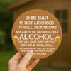 Red Ocean Funny Bar Signs For Outside Round Wall Plaque