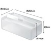 Yamazaki 3126 Paper Towel Case with Tray Lid, Clear, Approx.
