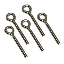 Pack of 5 Eye Bolts M8 Made of 304 Stainless Steel Robust and Rust-Resistant Eye Bolts 95 mm Length for Garden Hanging Projects