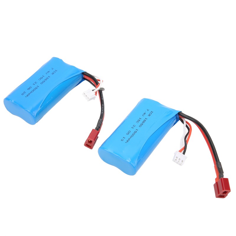 7.4V 1500mAh 15C Lipo Battery with Charging Cable Rechargeable Lithium