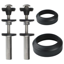 Universal Toilet Tank to Bowl Gaskets Repair kits, Toilet Tank Seal Kit with 2 Sets Stainless Steel bolts and nuts, Fits 2-Inch and 3-Inch Toilet Flush Valve Tanks