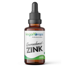 Vegan Drops® - Zinc Drops - Premium: Zinc Sulphate - 15mg per Daily Dose - 1050 Drops, 210 Day Range - Vegan, Alcohol Free & Produced in Germany