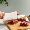 Juvale Meat Cleaver - 8-Inch Stainless Steel Blade, Wood Handle