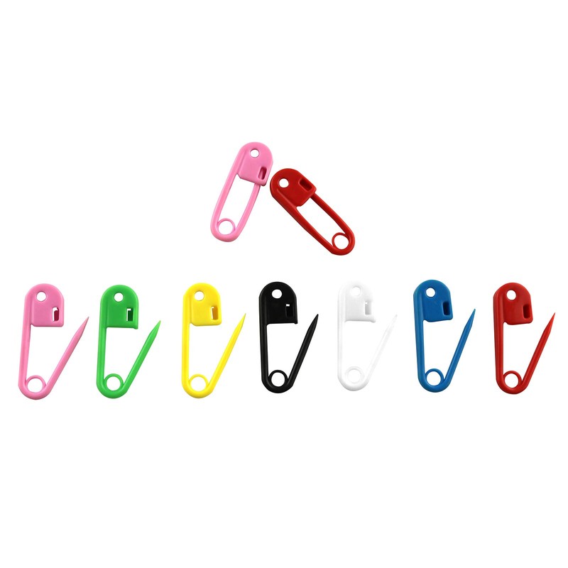 AXLIZER 60pcs Plastic Safety Pins Bead Needle Pins Clothing Tag