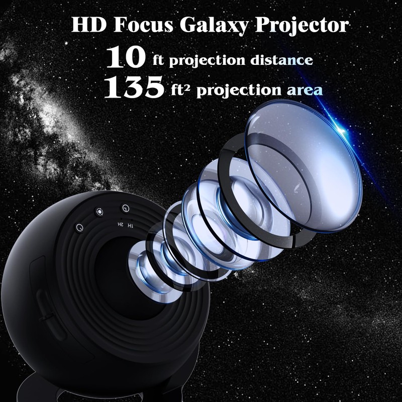 Galaxy Projector for Bedroom,HD Image Star Projector Galaxy Light,13 Film