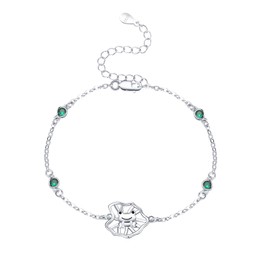 ABIGY Frog Bracelet 925 Sterling Silver Cute Frog Bracelet Jewellery Animal Bracelet for Women, Sterling Silver, No Gemstone