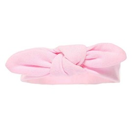 Baby 'Knotty' Bow White Rose Pink Headband 0-6 Months