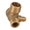 Brass 3-Port 90-Degree Right Male Threaded Air Compressor Check Valve