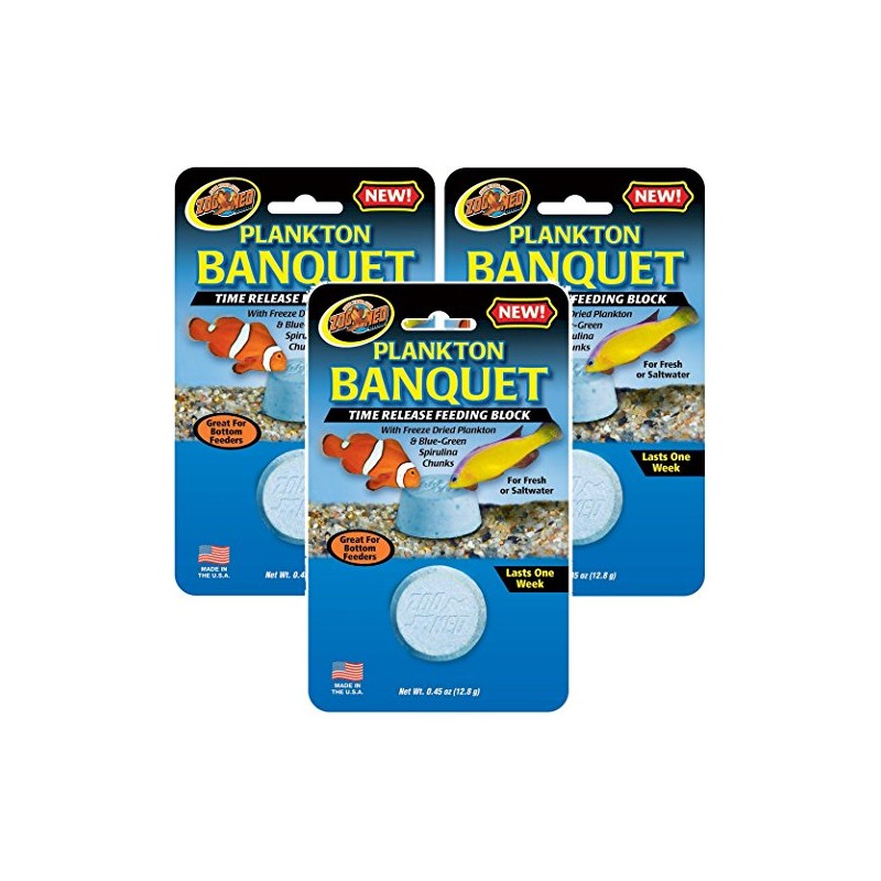 Zoo Med 3 Pack of Plankton Banquet Time Release Feeding