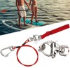 Freediving Lanyard 316 Pro Stainless Steel Safety Rope with Wristband