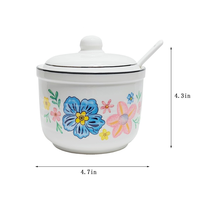 MaoYaMao Ceramic Bacon Grease Container with Strainer,Cooking Oil Storage Can
