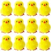 Baaxxango 12 Pcs Easter Fluffy Chicks,3.4 Inch Yellow Soft Plush