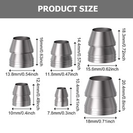 BESPORTBLE Axe Handle Metal 18-Piece Reinforcement Set for Hammer Conical for More Stable Installations