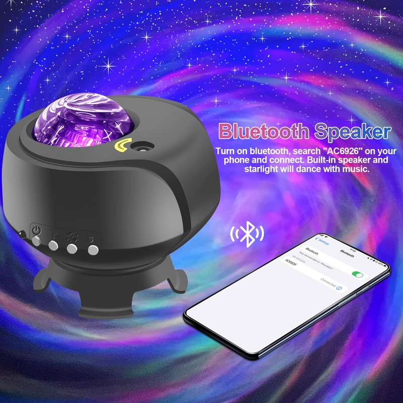 FLITI Galaxy Lights Projector 2.0,Star Projector, with Changing Nebula and