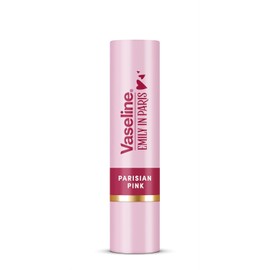 Vaseline LP Lip Balm with Color, Emily Parisian Pink, 3g, 24-Hour Moisture Supply with 9% Vaseline, Intense Pink