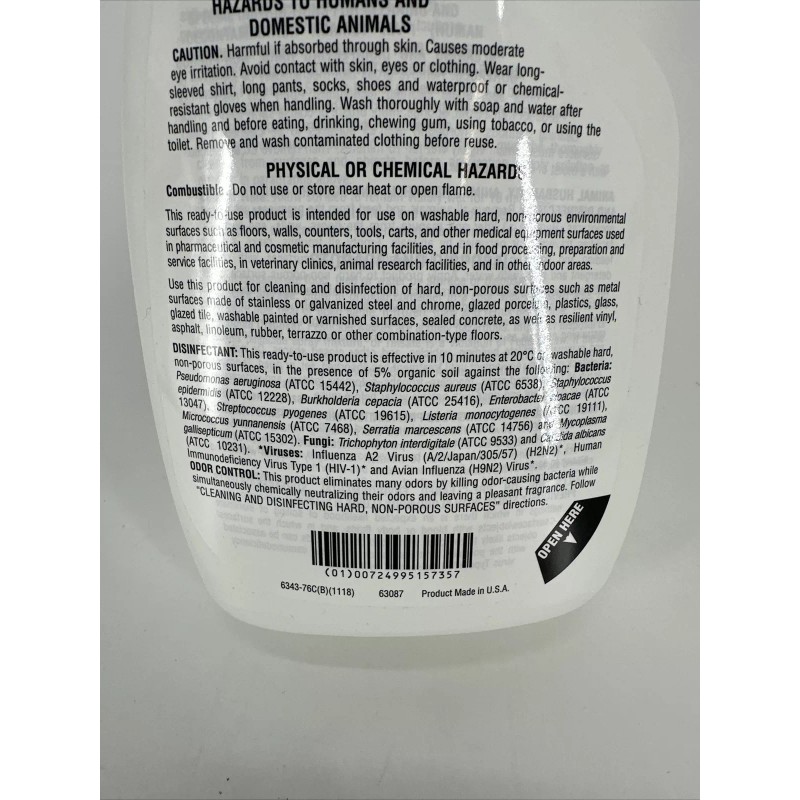 STERIS 1 BOTTLE 22 oz. Steris 634377 Vesta-Syde Sq 128
