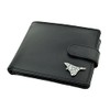 Genuine Black Leather Wallet with a Vulcan Bomber War Plane