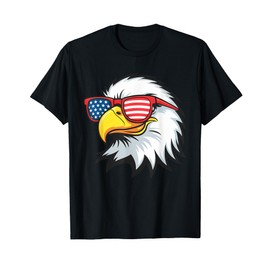 American Flag Patriotic Eagle Shirt Men Boys 4th of July T-Shirt