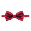 Alizeal Mens Solid Mini Squares Formal Banded Bow Ties (Wine