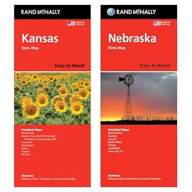Rand McNally State Maps: Kansas and Nebraska (2 Maps)