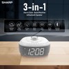 Sharp Sound Machine Alarm Clock with Bluetooth Speaker, 6 High