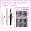 VEYESBEAUTY Lash Clusters Kit Individual Eyelash Extensions Thin & Invisible