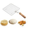 Yuktha Eternals BBQ Grill Net, Square Roaster with Wooden Handle,