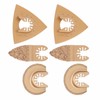 6PCS Hard Alloy Saw Blades Multifunctional Oscillating Saw Blades Tool