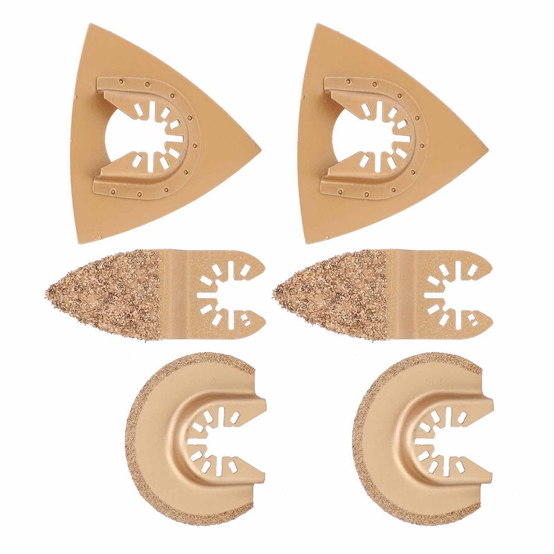 6PCS Hard Alloy Saw Blades Multifunctional Oscillating Saw Blades Tool