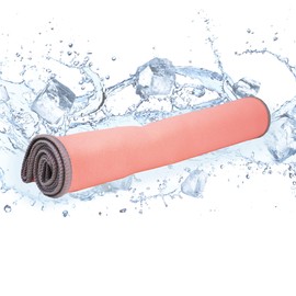 FROGG TOGGS Chilly Pad Pro Soft Microfiber Instant Cooling Towel, Machine Washable, 33”x10.5”, Coral, 33”x10.5”