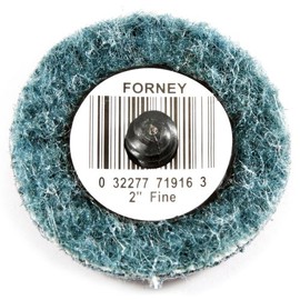 Forney 71916 Surface Prep Pad, Quick Change, Fine Grit, 2-Inch