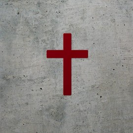 Transparent Decal Stickers Of Cross Silhouette Funny (Burgundy) Premium Waterproof Vinyl Decal Stickers For Laptop Phone Accessory Helmet Car Window Mug Tuber Cup Door Wall Deco USCSKUS048443RE090622