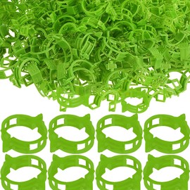 350 plant support clips, plant fixing clips, plastic garden clips, tomato clips, used for grape vines, tomato vines climbing plants, upright growing clips make plants healthier (green)