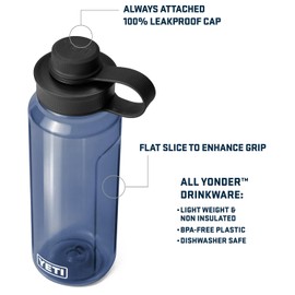YETI Yonder 1L/34 oz Water Bottle with Yonder Tether Cap, Ultramarine Violet
