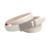 Anthoni Crown Women's Leather Belt, White
