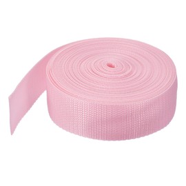 sourcing map 10 Yard/30ft Lightweight Polypropylene Webbing Strap 3.8cm(1.5") Backpack Strapping Band Light Pink for Outdoor Luggage Cargo Straps