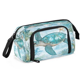SUABO Turtle Seaweed Starfish Big Capacity Pencil Case Pouch Pen Case Pencil Box Stationery Office Organizer Bag for Boys Girls